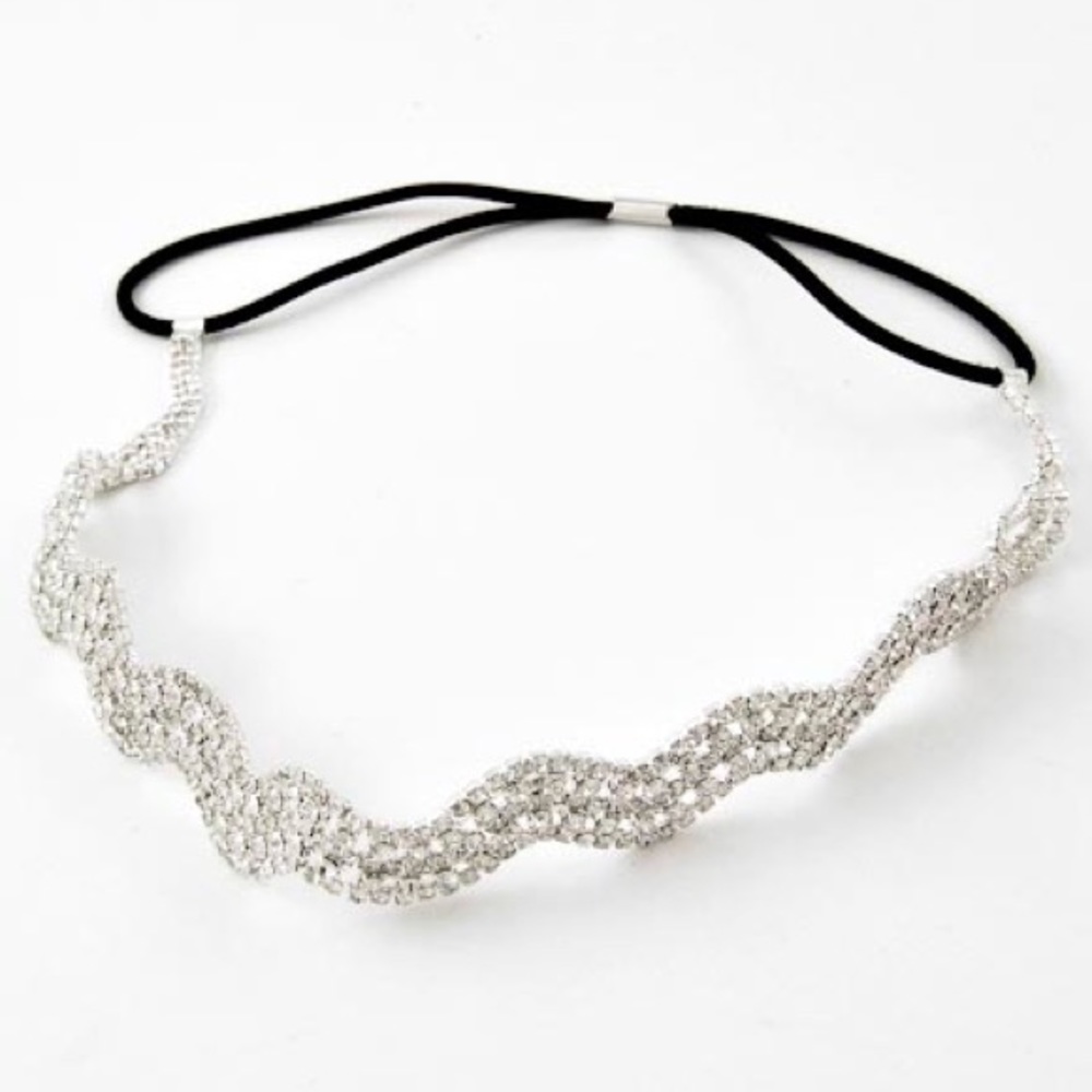 Bridal Party Fun Gift Silver Crystal Head Band